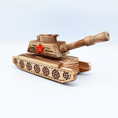 厂家直销仿真军事模型儿童玩具八一坦克木质工艺品摆件景区办公室